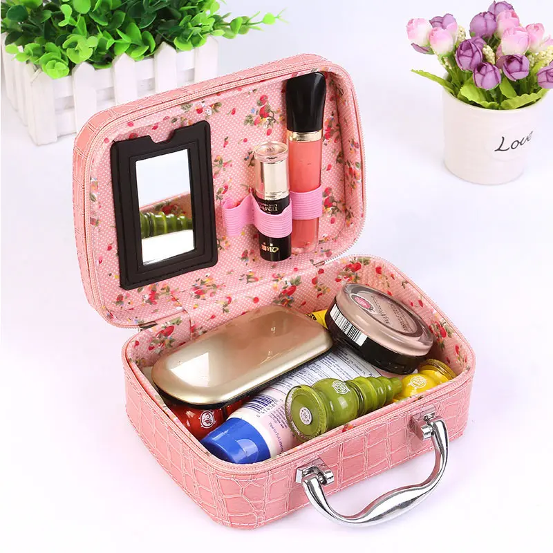 New Women Beauticians Makeup Case Cosmetic Bag High Quality Travel Organizer Beauty Box Cosmetics Jewelry Toolbox Holiday Gifts