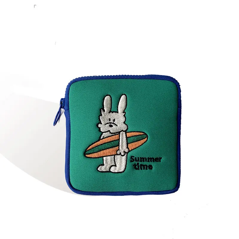 Women's Small Cosmetic Bag Zipper Girls Mini Sanitary Napkins Makeup Lipstick Bags Travel Earphone Coin Organizer Storage Pouch