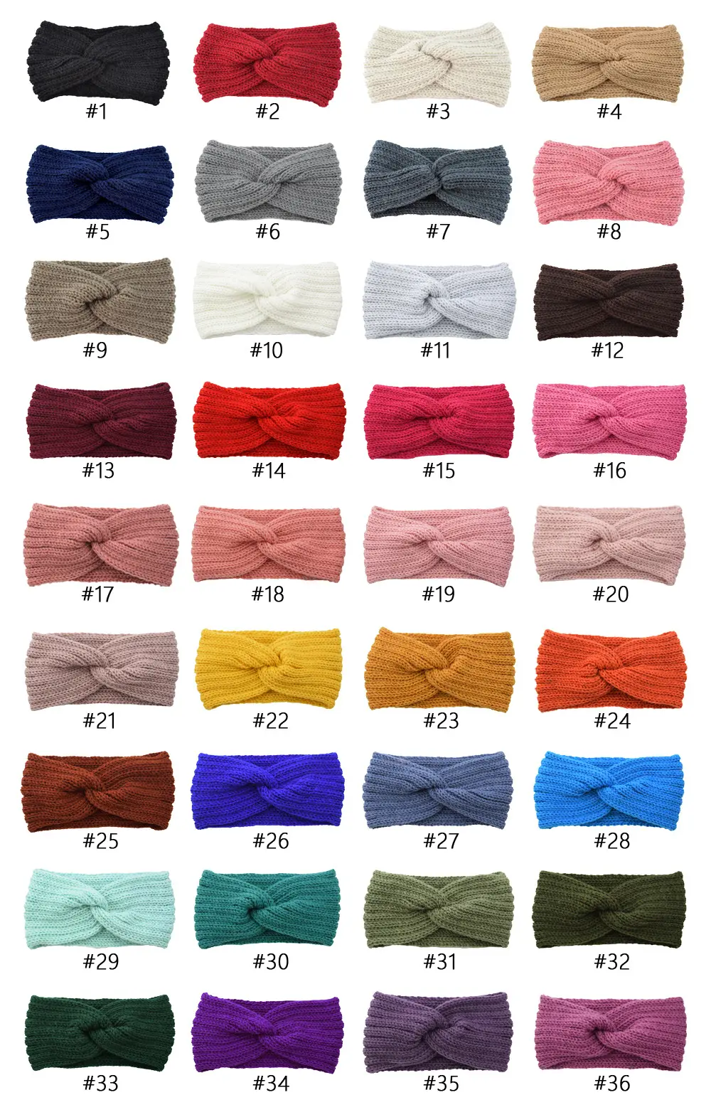 Autumn Winter Women Knitted Headband Headwrap Elastic Turban Solid Color Women Ear Warmer Outdoor Cycling Headband Headwear