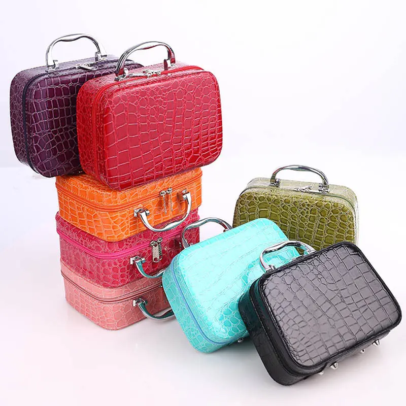 New Women Beauticians Makeup Case Cosmetic Bag High Quality Travel Organizer Beauty Box Cosmetics Jewelry Toolbox Holiday Gifts