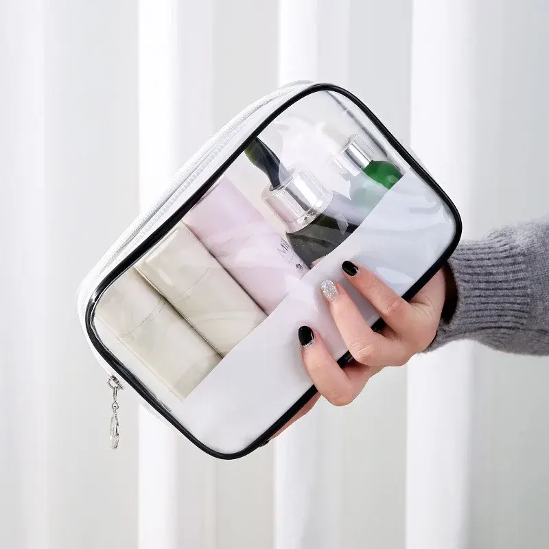 Clear Cosmetic Bag Small Large Transparent Waterproof Makeup Bag Portable Travel Toiletry Wash Organizer Case Storage Pouch Gift