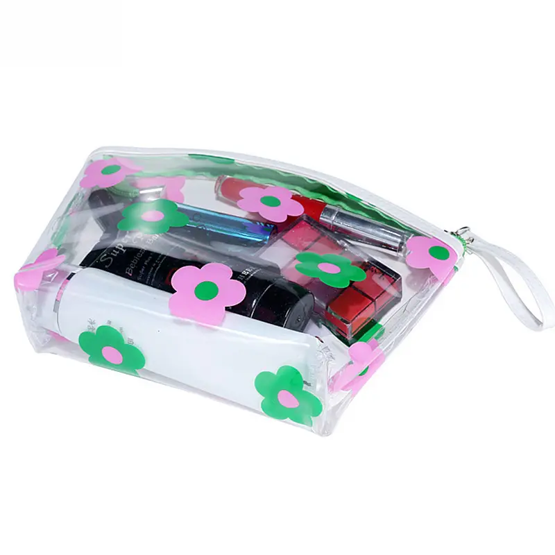 Fashion Girls Clear Cosmetic Bag PVC Transparent Makeup Bag For Women Waterproof Zipper Beauty Case Travel Toiletry Storage Bag