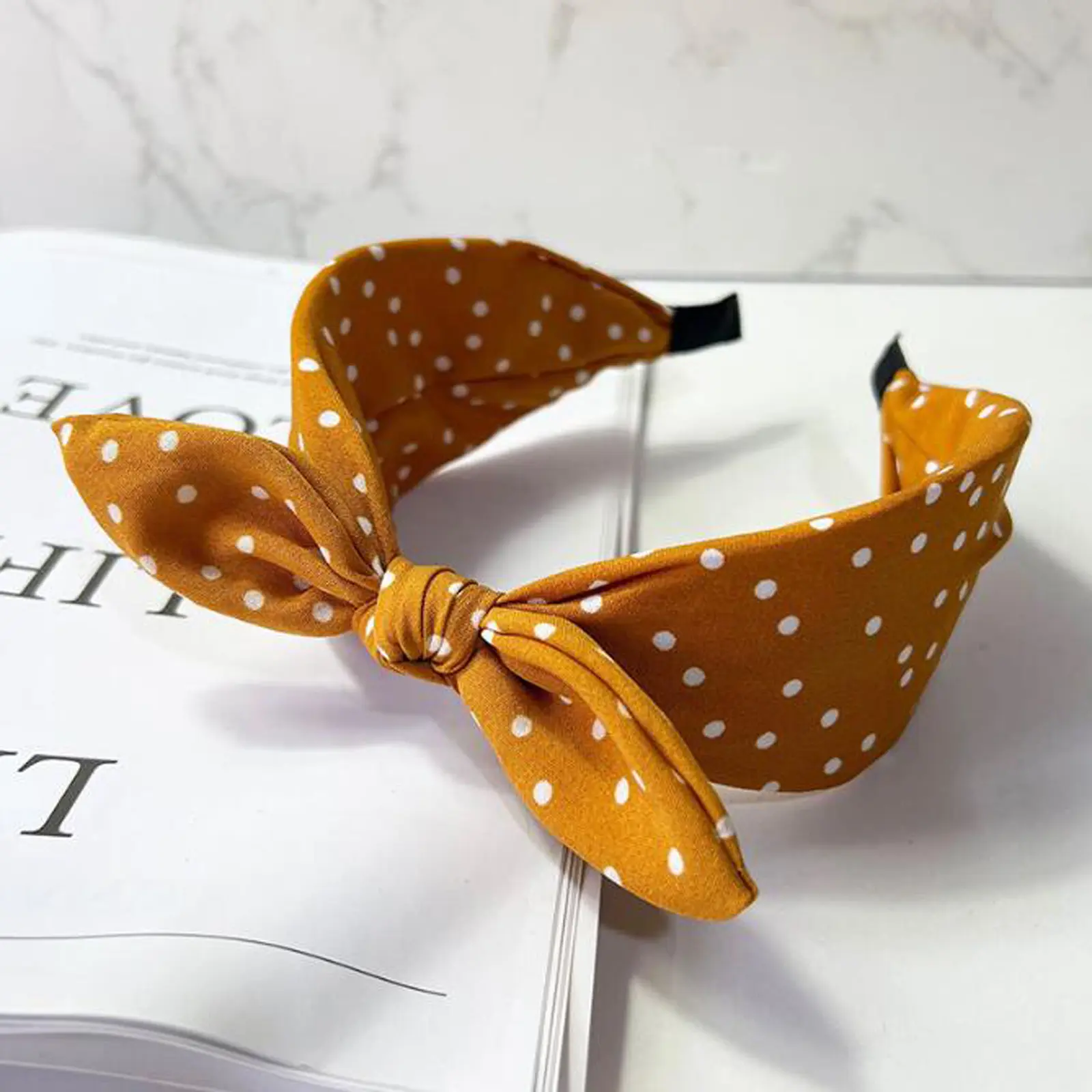 PROLY New Fashion Headband For Women Classic Point Dot Headwear Center Bowknot Turban Spring Hair Accessories