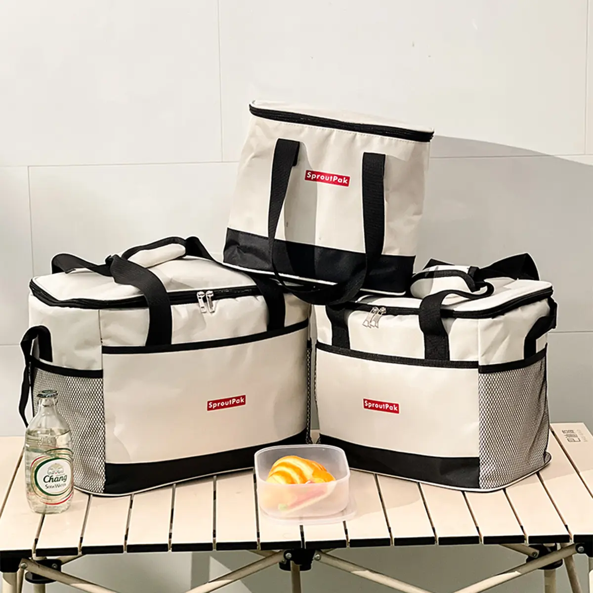 WORTHBUY Portable Thermal Lunch Bag For Student Large Capacity Waterproof Oxford Cloth Insulated Picnic Bag Reusable Cooler Bag