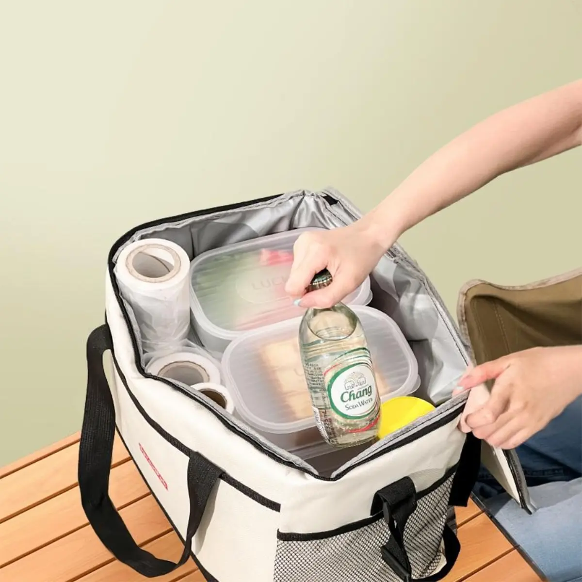 WORTHBUY Portable Thermal Lunch Bag For Student Large Capacity Waterproof Oxford Cloth Insulated Picnic Bag Reusable Cooler Bag