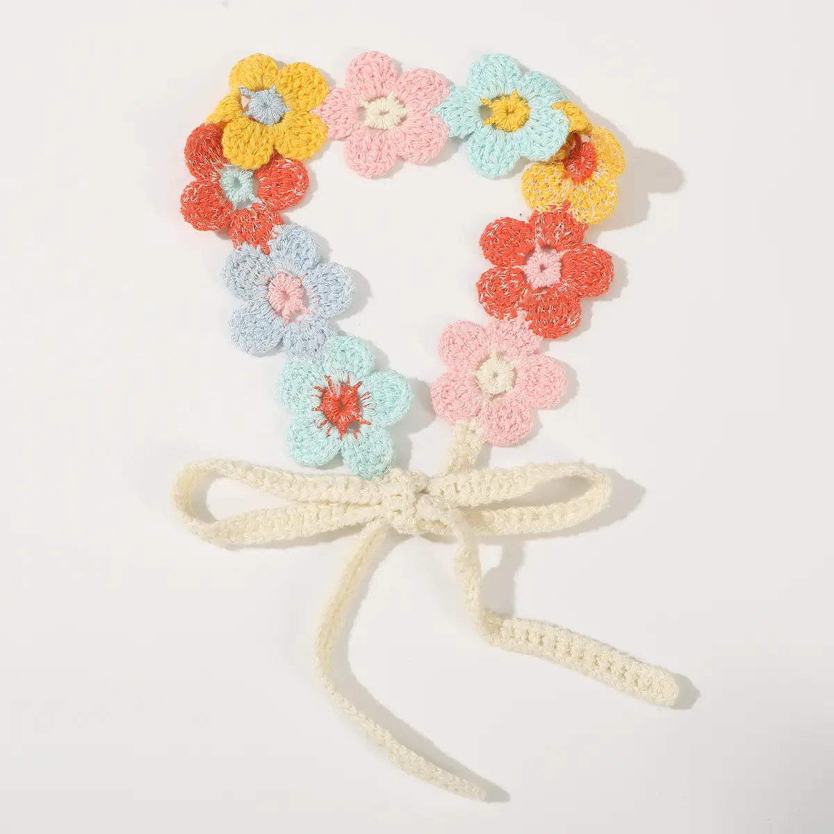 AWAYTR Colorful Flowers Turban Hairbands Knitted Flower Headband Bandage Beach Bandana Ladies Travel Hawaii Hair Accessories
