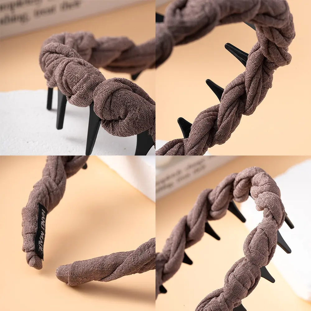New Sweet Fabric Teethed Non-slip Hairband For Women Hair Hold Ornament Headband Hair Hoop Hair Band Fashion Hair Accessoories