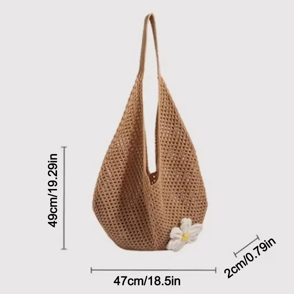 Bohemian Style Straw Wicker Woven Bags Large Capacity Fashion Shoulder Crossbody Bag Messenger Bag Ladies Women Girls Gift