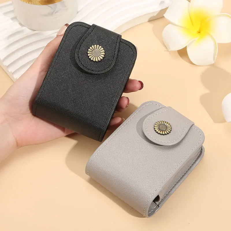Makeup bag small women's portable makeup box with mirror mouth red envelope storage bag mini women's bag
