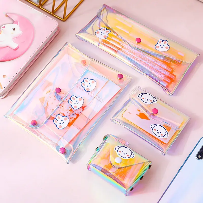 PVC Transparent Cosmetic Bag Women Makeup Storage Clear Organizer Wash Travel Portable Toiletry Multifunction Purse Pouch Bag
