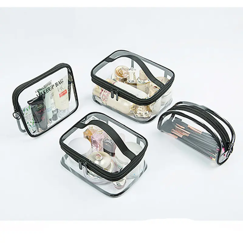 Transparent PVC Cosmetic Bag For Women Waterproof Clear Makeup Bags Beauty Case Make Up Organizer Storage Bath Toiletry Wash Bag