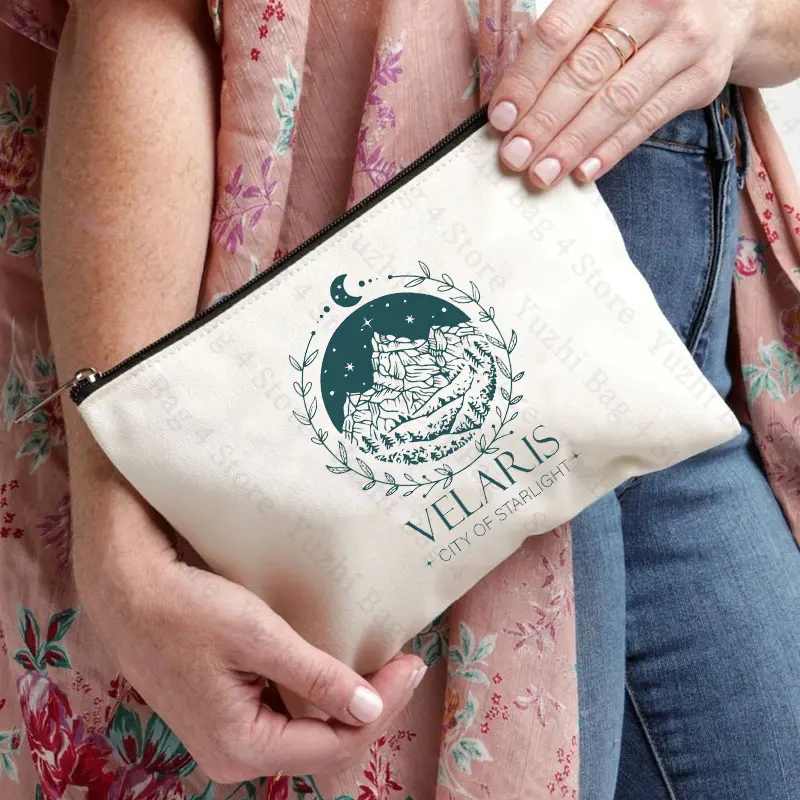 Velaris City of Starlight Pattern Makeup Bag Court of Dreams Cosmetic Case A Court of Thorns and Roses Merch Women Bolsos