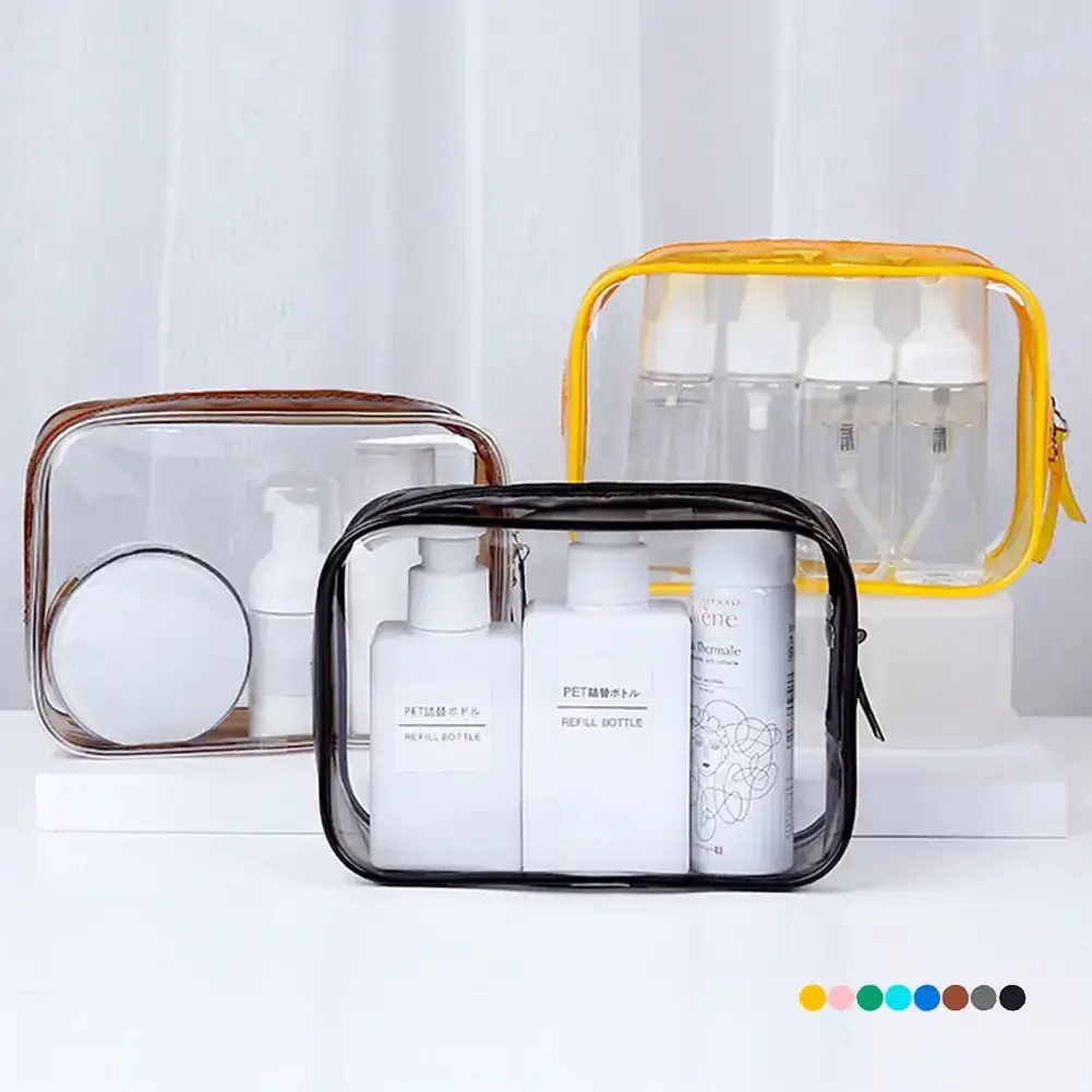 Transparent PVC Storage Bags Travel Organizer Clear Makeup Bag Beautician Cosmetic Bag Beauty Case Toiletry Cosmetic Storage Bag