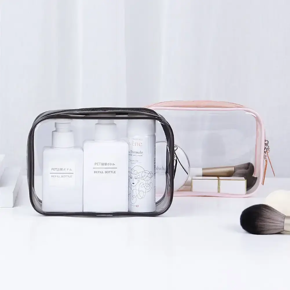 Transparent PVC Storage Bags Travel Organizer Clear Makeup Bag Beautician Cosmetic Bag Beauty Case Toiletry Cosmetic Storage Bag