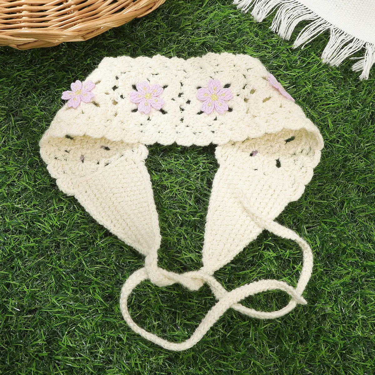 Butterfly Knitting Bandana Hair Scarf For Women Fashion Styling Headbands Ladies Retro Hair Band Hair Accessories Festival