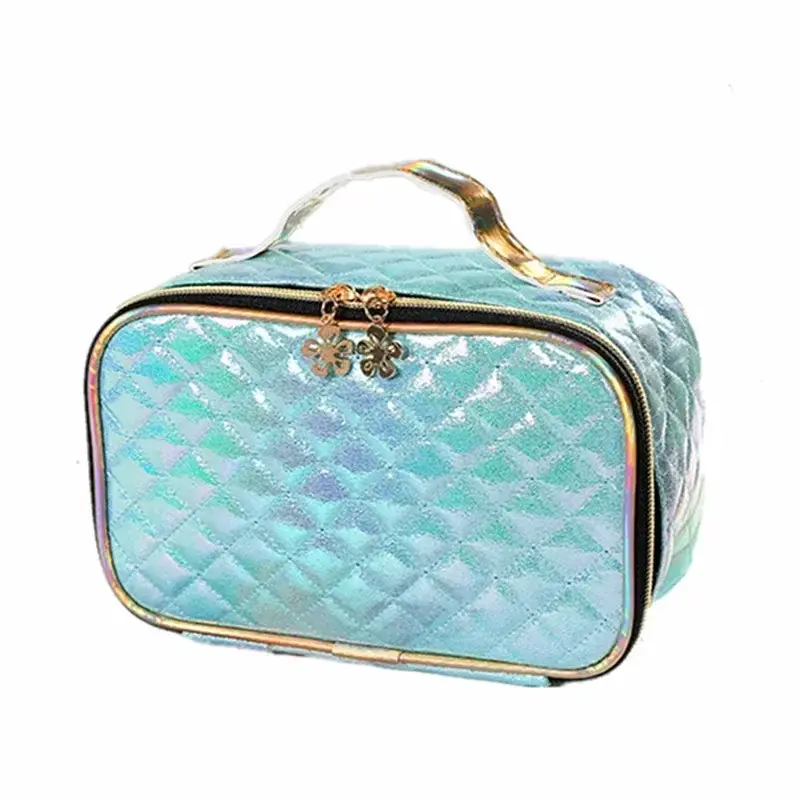 Women Large Capacity PU Cosmetic Handbag Travel Toiletry Bag Multifunctional Portable Storage Bags