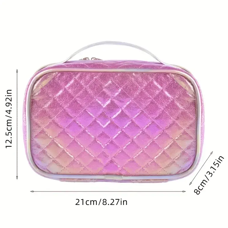Women Large Capacity PU Cosmetic Handbag Travel Toiletry Bag Multifunctional Portable Storage Bags