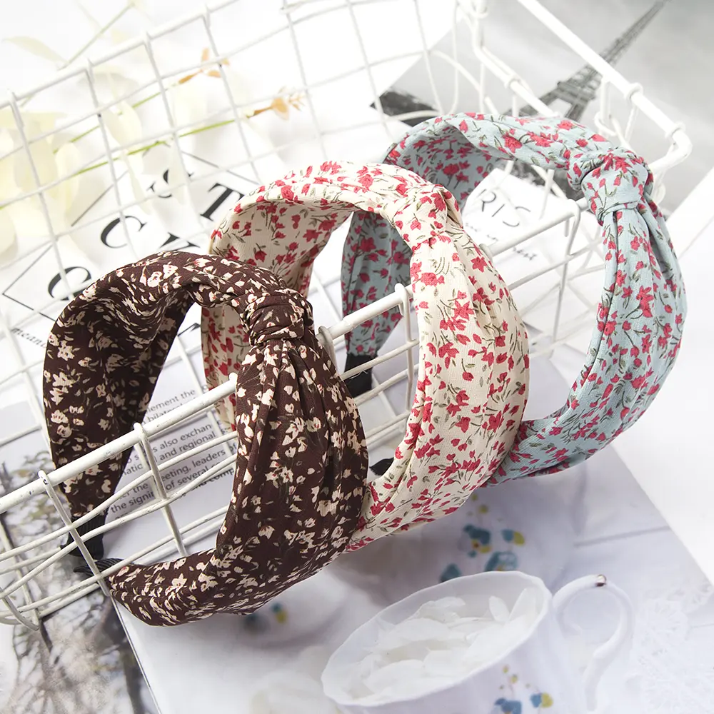 Fashion Print Leopard Headband Wide Cross Women Hairband Elastic Bow Hair Hoop Bands Bezel Top Knot Girls Hair Accessories