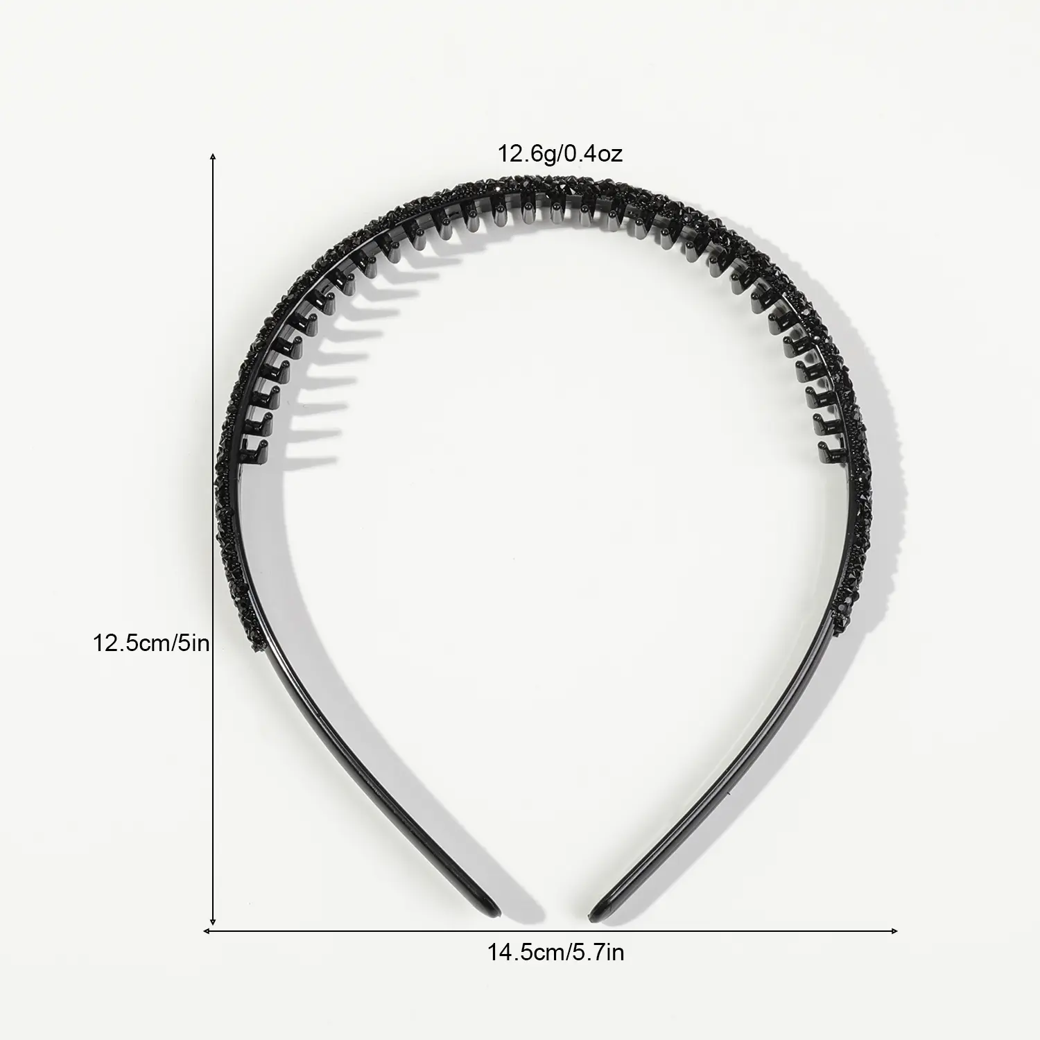 3Pcs Crystal Rhinestone Headbands for Women Girls Sparkly Beaded Hair Hoops Clear Black Weave Narrow Hair Bands Hair Accessories