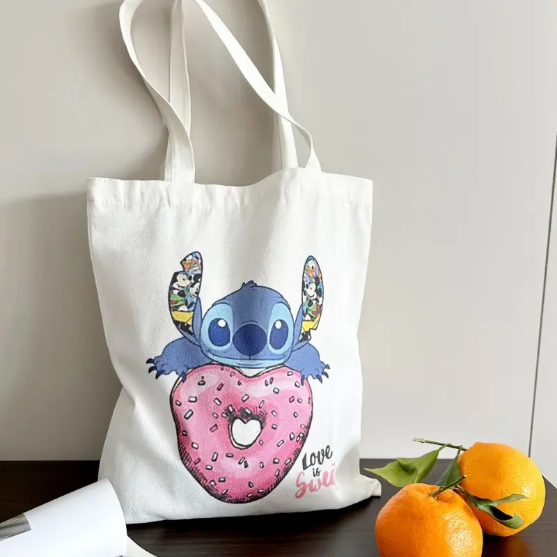 Disney Stitch Bag Crossbody Bag STITCH Cartoon Peripheral Cute Canvas Bag Shoulder Bag Lilo and Baby Same Style