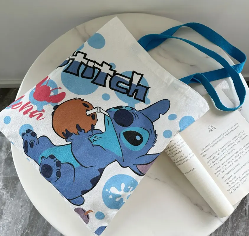 Disney Stitch Bag Crossbody Bag STITCH Cartoon Peripheral Cute Canvas Bag Shoulder Bag Lilo and Baby Same Style
