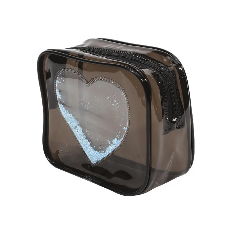 Transparent Makeup Bag Portable Travel Organizer Clear Beautician Cosmetic Bag for Ladies Beauty Case Toiletry Wash Storage Bags