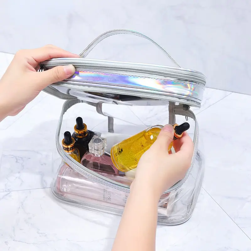 Transparent Cosmetic Bag Female Net Celebrity Large-capacity Travel Girl Portable Portable Waterproof Wash Bag Storage Bag