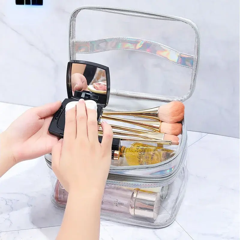 Transparent Cosmetic Bag Female Net Celebrity Large-capacity Travel Girl Portable Portable Waterproof Wash Bag Storage Bag Purse