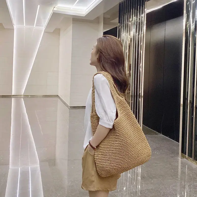 Round Straw Bags For Women Summer Rattan Ctossbody Bag Handmade Woven Beach Circle Bohemia Messenger Bags Bali Box Purse