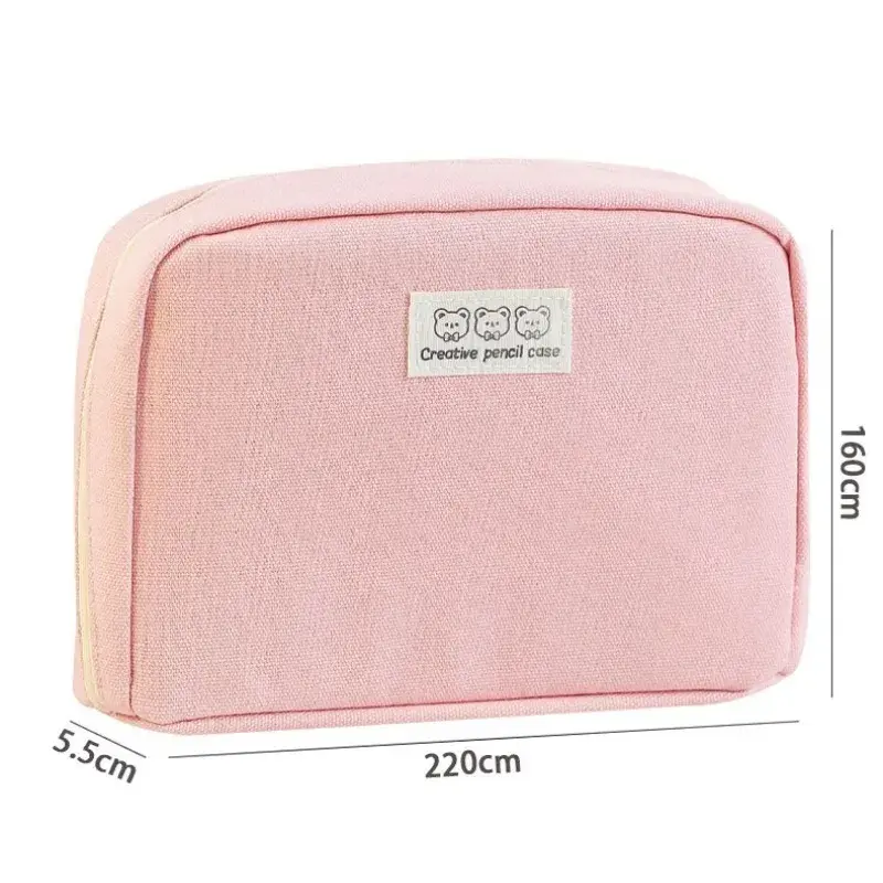 Kawaii Pencil Case Large Capacity Ladies Cosmetic Makeup Bag Pen Pouch Box For Girls Japanese Korean Schools Offices Supplies