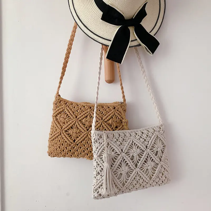 Fashion Woven Shoulder Bags Straw Summer Women Weave Crossbody Beach Travel Handbag Female Bag Women Messenger Bags Bolsa
