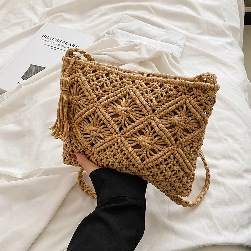Fashion Woven Shoulder Bags Straw Summer Women Weave Crossbody Beach Travel Handbag Female Bag Women Messenger Bags Bolsa