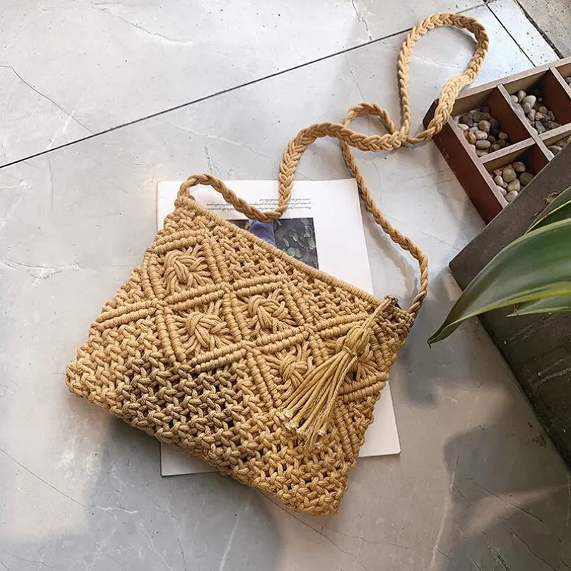 Fashion Woven Shoulder Bags Straw Summer Women Weave Crossbody Beach Travel Handbag Female Bag Women Messenger Bags Bolsa