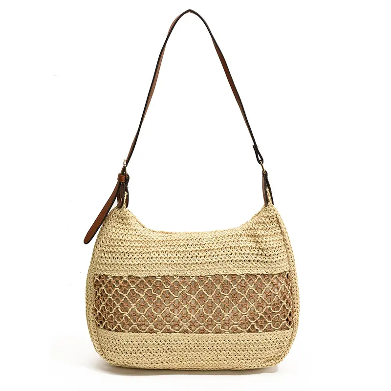 Summer beach vacation beach bag, large capacity woven bag, women's new casual versatile single shoulder crossbody bag