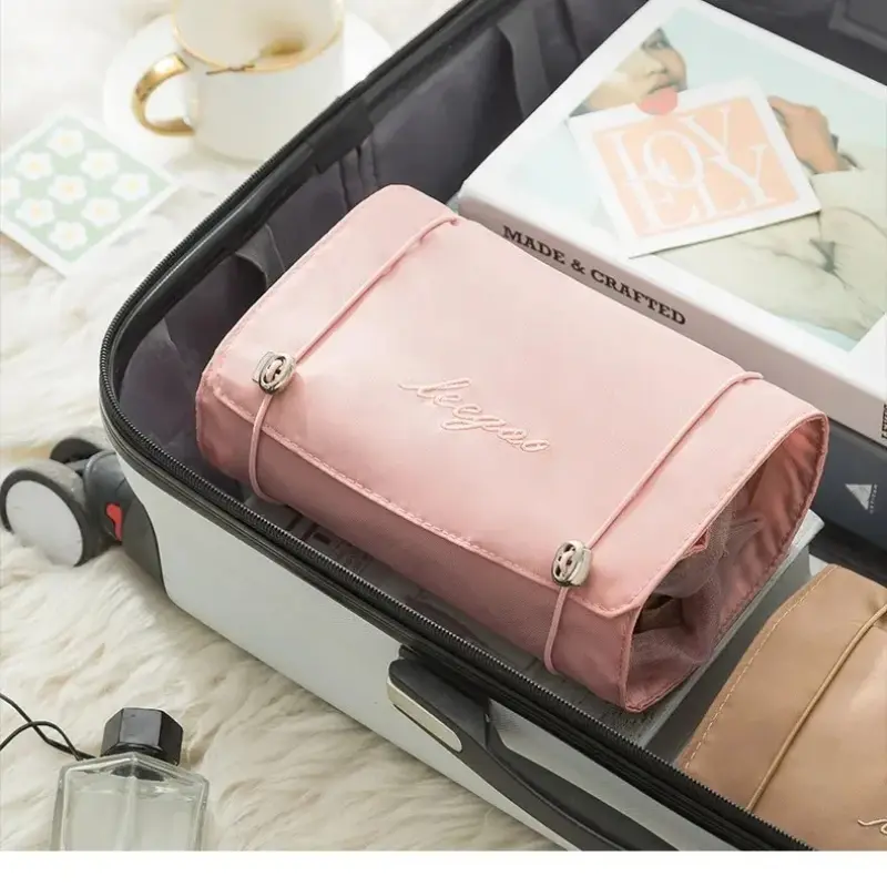4 in 1 Makeup Bags Detachable Cosmetic Bag Portable Large Capacity  Portable Folding Travel Cosmetics Storage Toiletry Bag