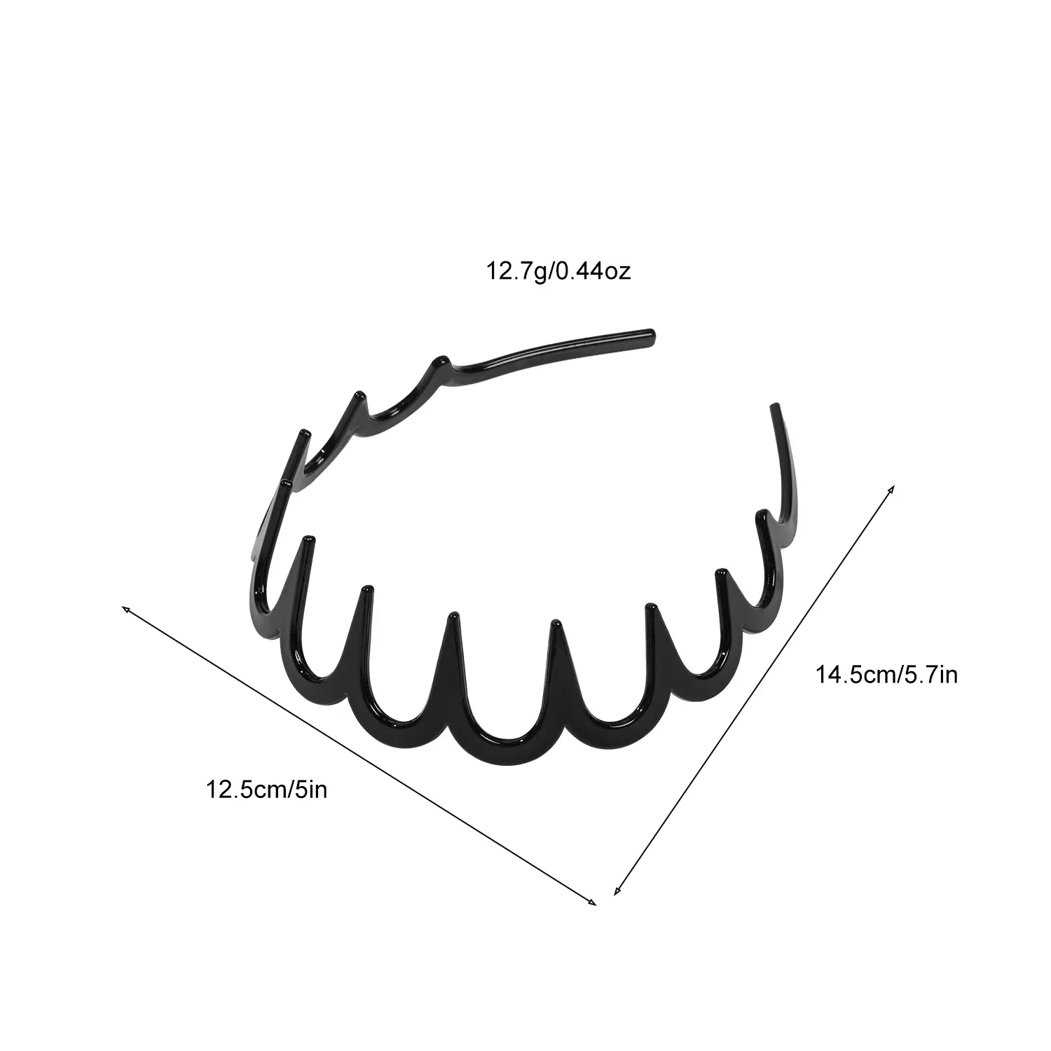 3PCS Headbands Non Slip Fashion Plastic Headbands with Teeth Loop Hair Accessory for Women Men Teen Girls Hair Decorations
