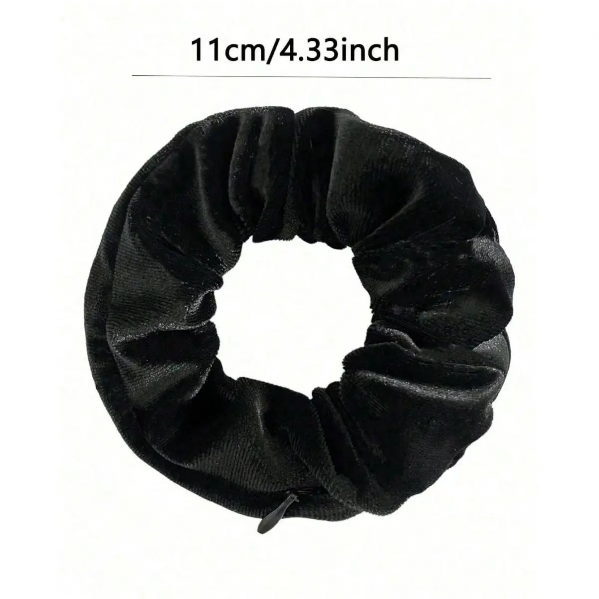 Fashionable Sporty Velvet Hair Ties with Zipper Pockets Large Loop Hair Bands Hair Accessories for Women