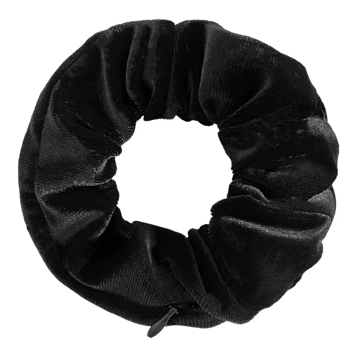 Fashionable Sporty Velvet Hair Ties with Zipper Pockets Large Loop Hair Bands Hair Accessories for Women