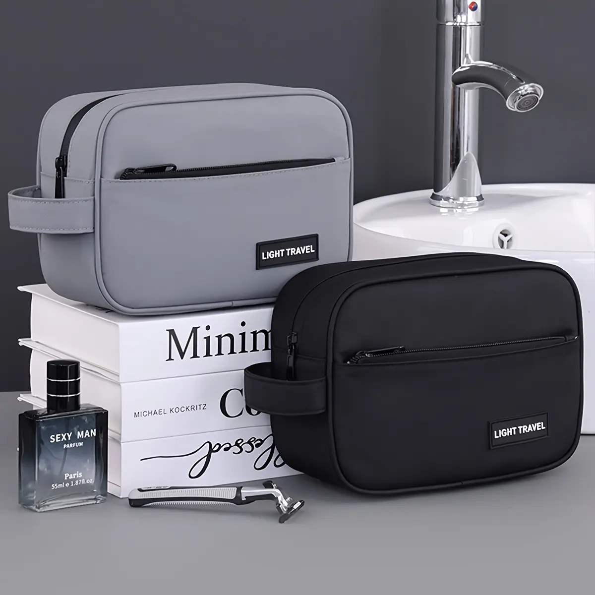 Large Capacity Cosmetic Bag for Men Women Beauty Wash Pouch Waterproof Portable Travel Necessaire Makeup Organizer