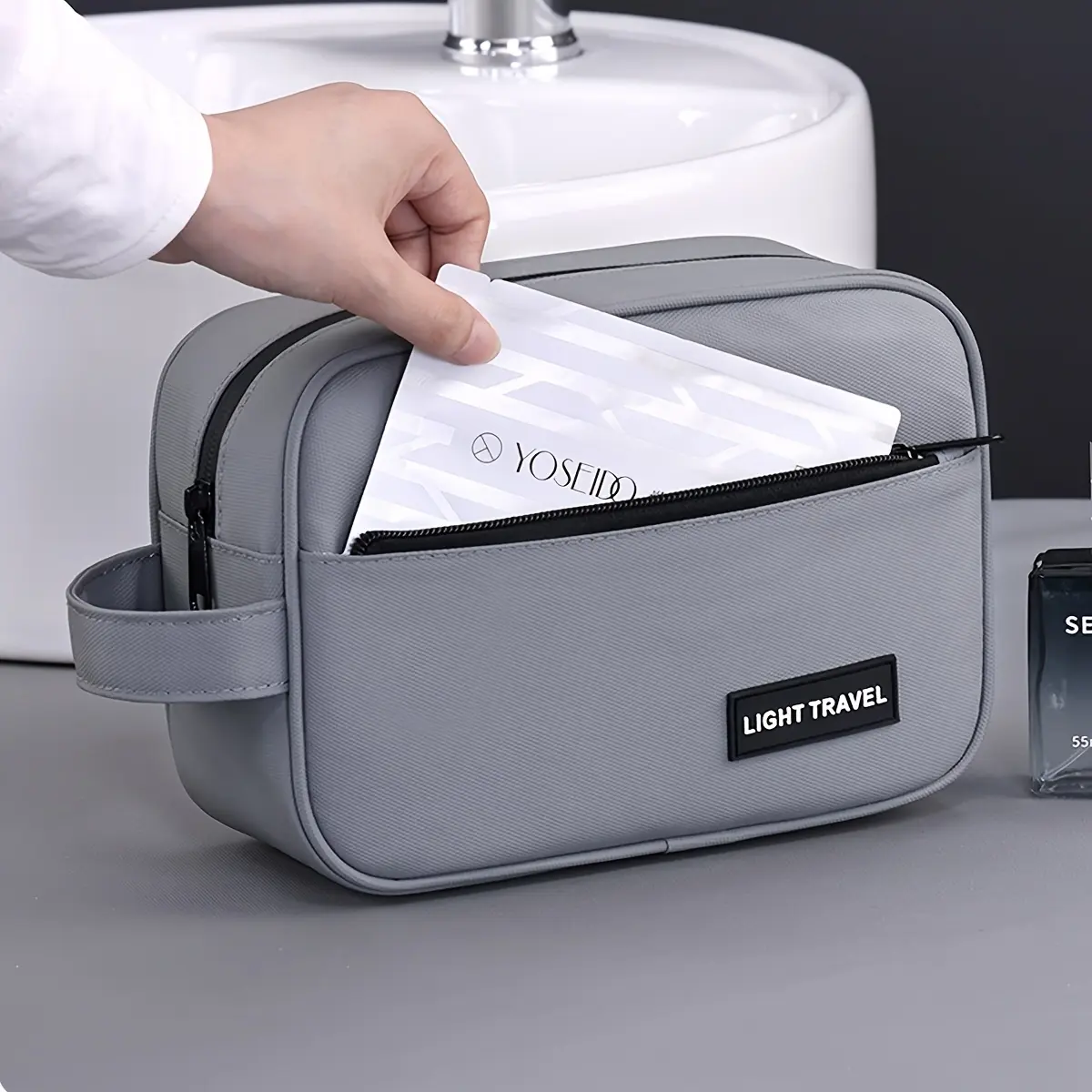 Large Capacity Cosmetic Bag for Men Women Beauty Wash Pouch Waterproof Portable Travel Necessaire Makeup Organizer