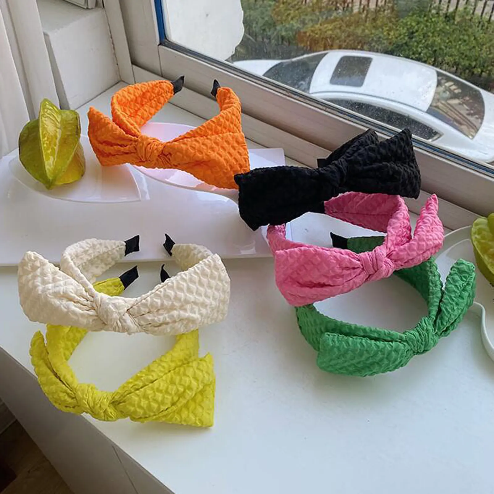 PROLY New Fashion Women's Hair Accessories Wide Side Headwear Big Bow Knot Hairband Adult Spring Turban Headband