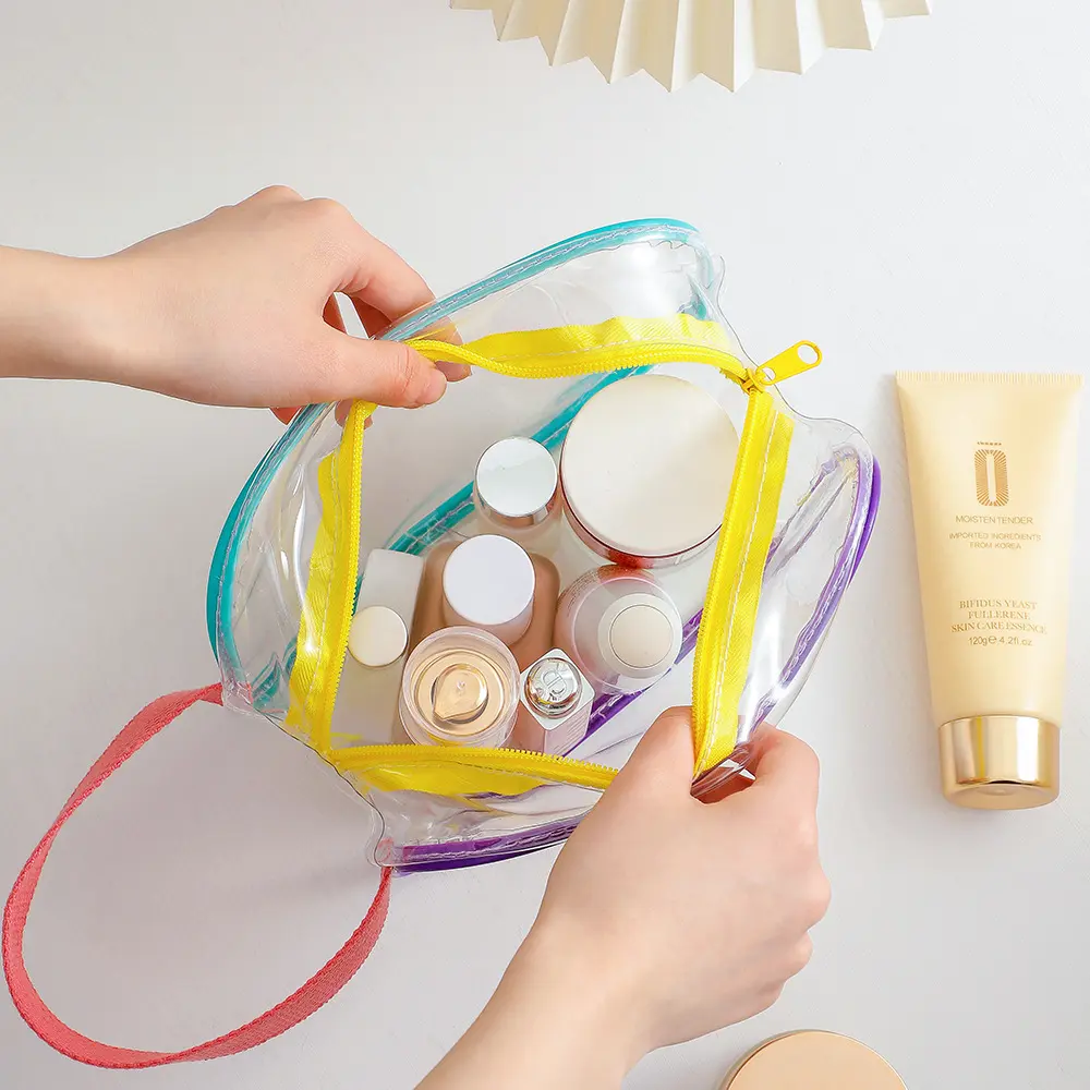 Transparent Waterproof Makeup Bag For Women Big Capacity Toiletry Bag Summer Beach bag