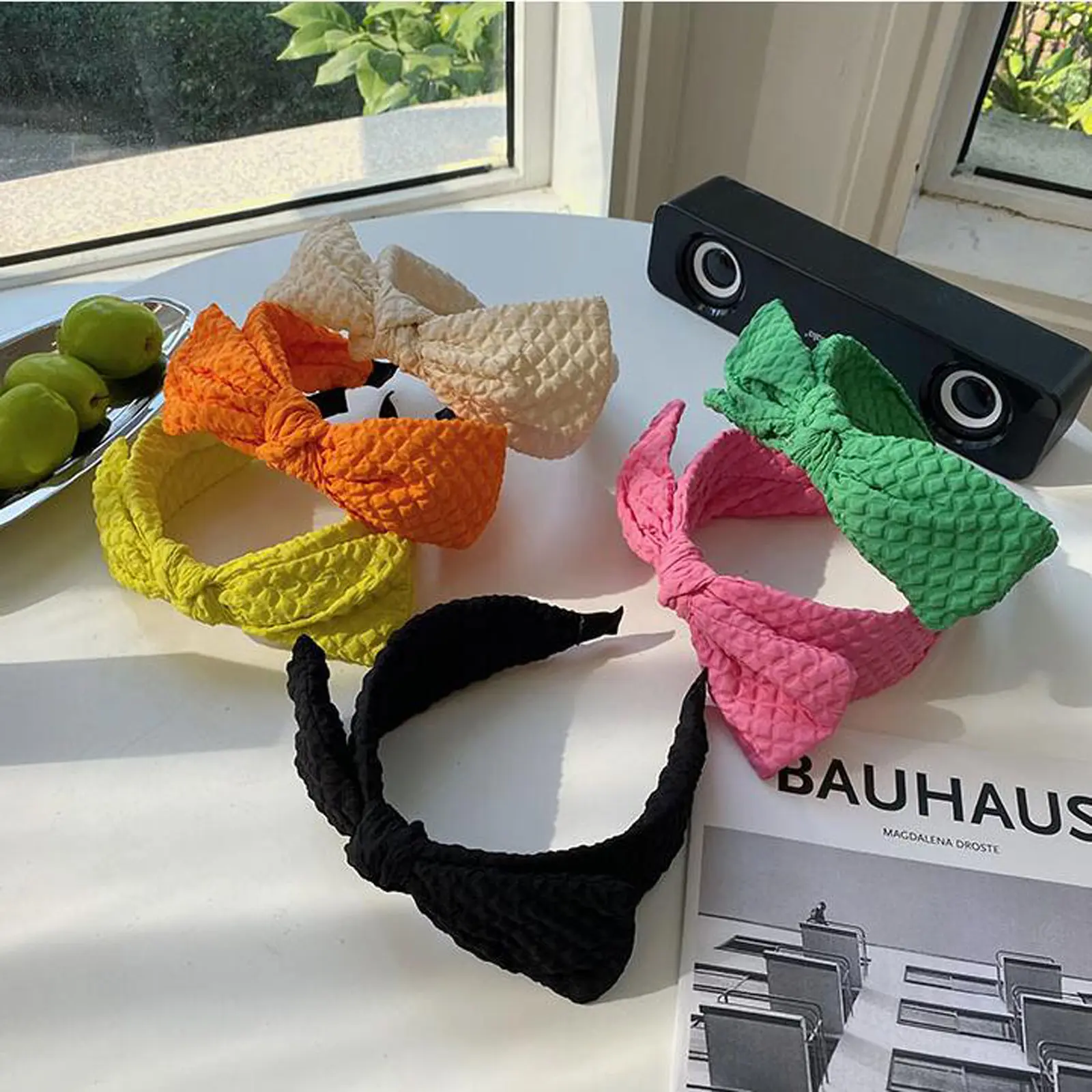 PROLY New Fashion Women's Hair Accessories Wide Side Headwear Big Bow Knot Hairband Adult Spring Turban Headband
