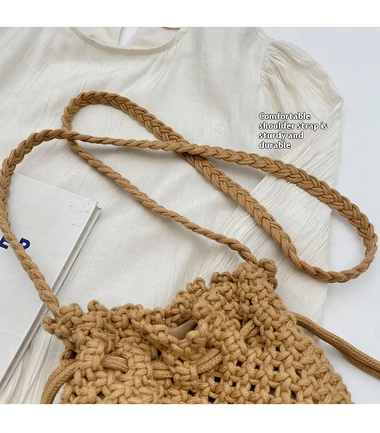 Woven bag, fashionable and versatile, Western style single shoulder armpit bag, hand-held straw woven bag, vacation beach bag, t
