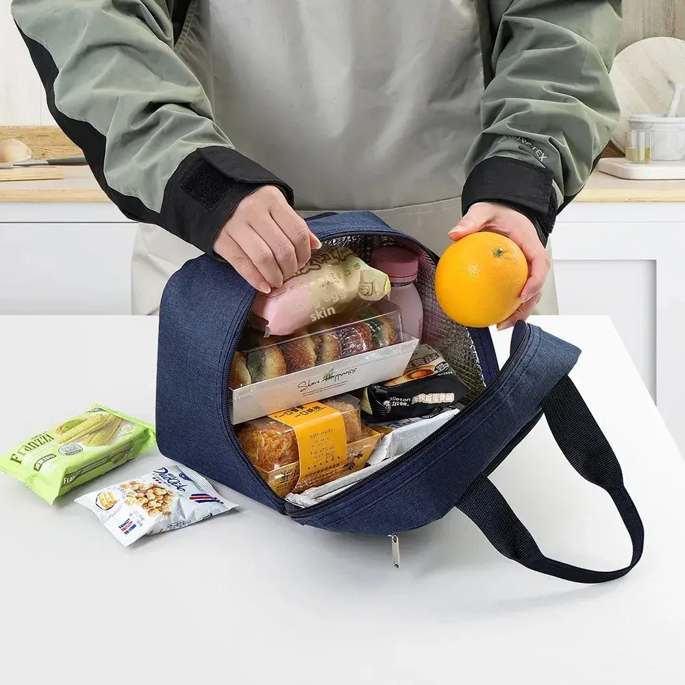 Portable Thermal Bag for Lunch Bag Large Capacity Food Fresh Cooler Picnic Pouch Waterproof Office Student Insulated Dinner Bag
