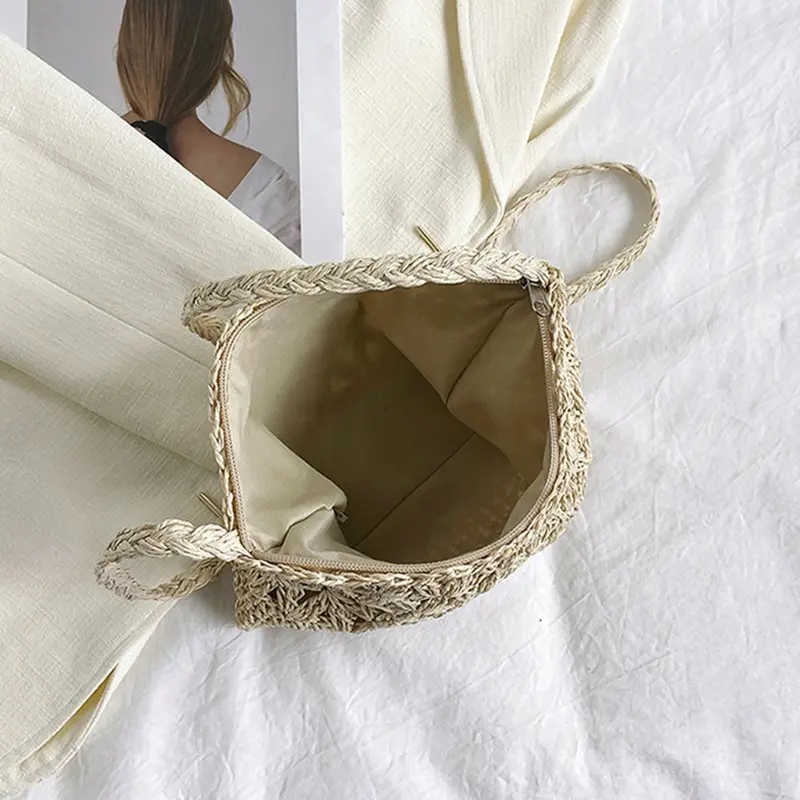 Small Fresh Crossbody Bag, Women's Bag, Straw Woven Shoulder Bag, Niche And Versatile Woven Bag, Simple And Fashionable Handbag