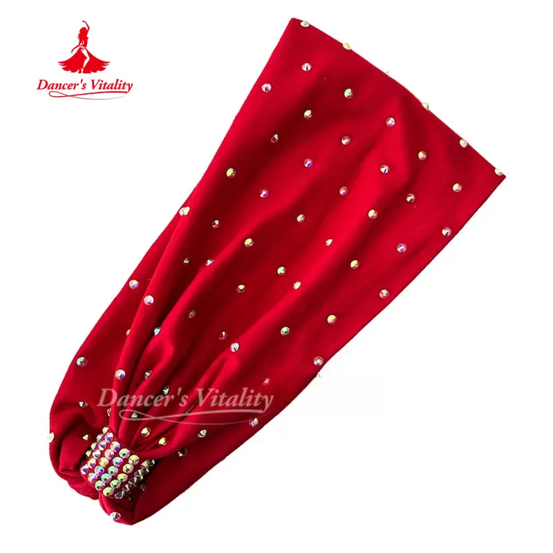 Latin Dance Performance Accessories Women's Senior AB Stones Elastic Headband Adults and Child Modern Dance Competition Headwear