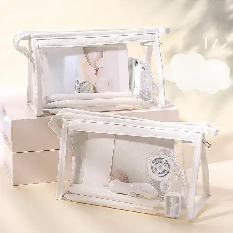 1PC Large Capacity Clear Cosmetic Bag Travel Waterproof Storage Makeup Organizer Bags Girl Transparent Pencil Case Makeup Case