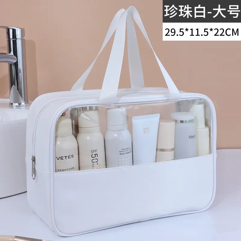 Portable Travel cosmetic bag Women Transparent Makeup Bag Large-Capacity Bath Wash Bags Multifunction Waterproof Storage Case