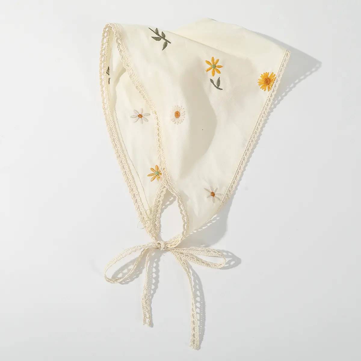 Fabric Printing Triangle Scarf  Flower Hair Bands Turban Bandana Headbands For Women Sweet Retro Headwarps Hair Accessories